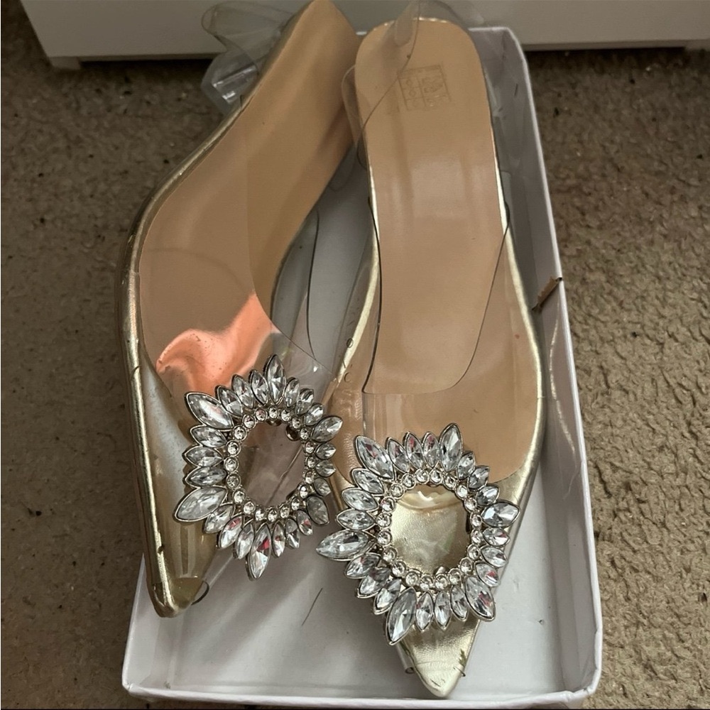 Clear Block Heels